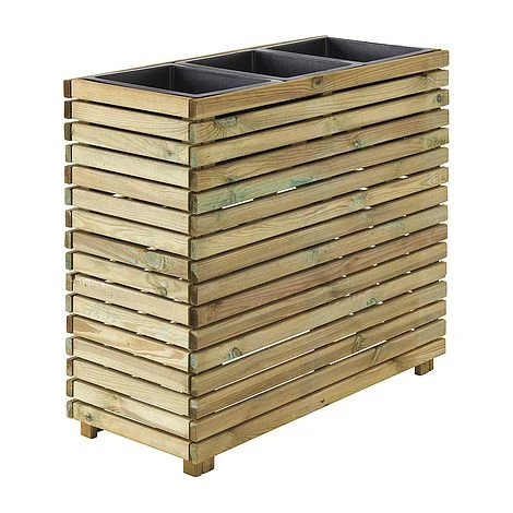 Cerland Horizon Outdoor Rectangular Wooden Planter Tall 90cm - Image 4