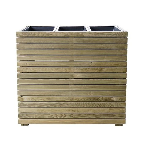Cerland Horizon Outdoor Rectangular Wooden Planter Tall 90cm - Image 3