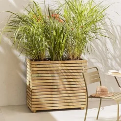 Cerland Horizon Outdoor Rectangular Wooden Planter Tall 90cm