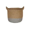 Geilo Jute Grey Lined Basket H20Cm D23Cm