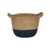 Geilo Jute Navy Lined Basket H27Cm D28Cm