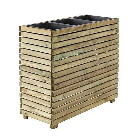Cerland Horizon Outdoor Rectangular Wooden Planter Tall 90cm - Image 6