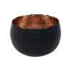 Hammered Bowl Black/Copper 19Cm