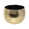 Hammered Bowl Gold/Black 30Cm