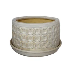 Bonsai Planter Cream White D20Cm