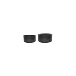 Catania Anthracite Terrazzo Set Of 2 Cylinder Bowls