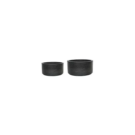 Catania Anthracite Terrazzo Set Of 2 Cylinder Bowls
