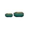 Square Bonsai Planter Teal Set Of 2