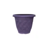 Woven Blossom Planter 33cm Brushed Wood Violet Effect