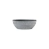 Sand Thatched Oval Bowl Planter 17" Ebony Grey Effect With No Drainage Holes