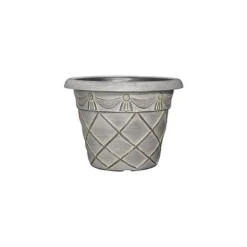 Tuscany Planter Roman Round 45cm Ebony Grey Effect