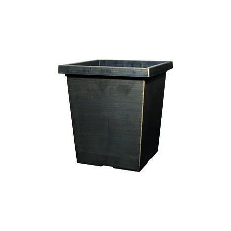 Tuscany Planter Tall Square 37cm - Black Bronze Effect