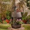 Barrel Fountain Planter