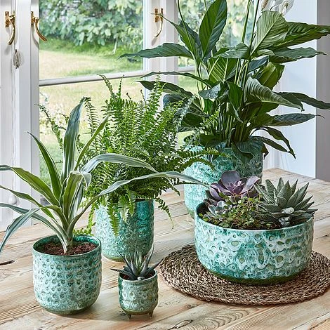 Emerald Reactive Glaze Planter H21Cm D21Cm - Image 2