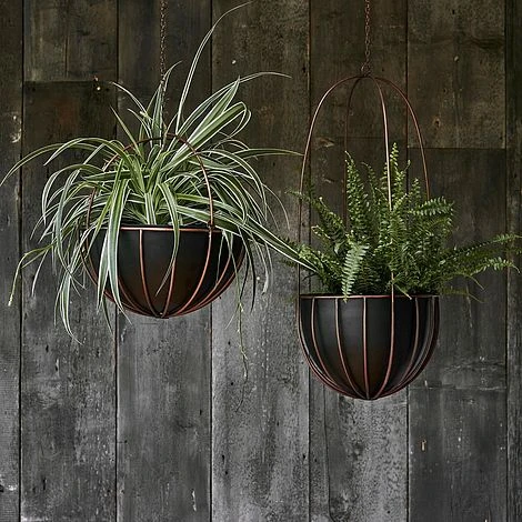 Indoor Kensington Copper Tall Hanging Planter H60Cm D24Cm - Image 2