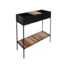 Indoor Kensington Metal Planter Stand In Black H76Cm W70Cm