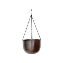 Indoor Mayfair Mocha Hanging Planter H16Cm D21Cm