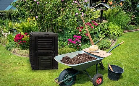Idooka Compost Bin Garden Compost Accelerator - Outdoor Bin With Lid For House Plant Compost And Bark For Garden Soil For Vegetables - Image 9