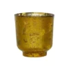 Metallic Gold Glass Holder H19Cm W15.5Cm