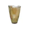 Mocha Rippled Glass Vase H25Cm W14.5Cm