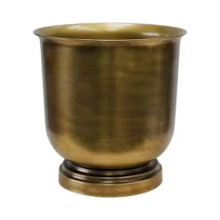 Outdoor Hampton Antique Brass Metal Urn H40Cm W31.5Cm