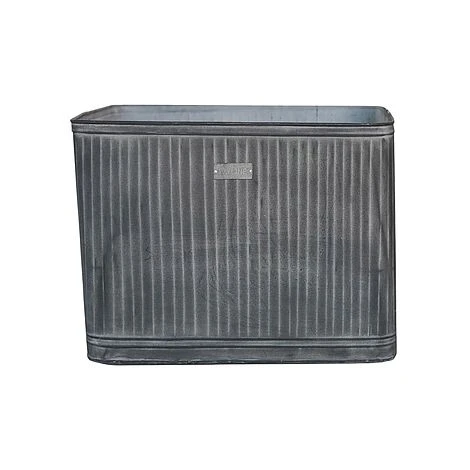 Outdoor Hampton Rectangular Galvanised Metal Planter H45Cm W80Cm