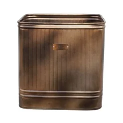Outdoor Hampton Square Copper Metal Planter H45Cm W44Cm
