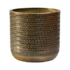 Solis Embossed Planter Gold H18CM D18CM